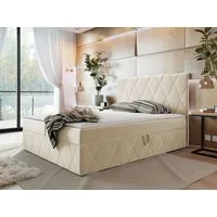 MIRJAN24 Boxspringbett Simoti (mit Hauptmatratze, Topper), 140, 160, 180 / 200 cm, Doppelbett mit zwei Bettkästen