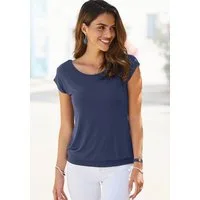 LASCANA Longshirt mit breitem Bund aus luftigem Viskose-Stretch