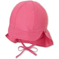 Sterntaler® Schirmmütze UV-Schutz 50+ Schirmmütze mit Nackenschutz uni (1-St) Kinderhut aus UV-Popeline mit Bindeband und UV-Schutz 50+