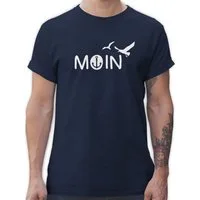 Shirtracer T-Shirt Moin Moin Hamburg Maritime Nordsee Geschenk Sprüche Statement