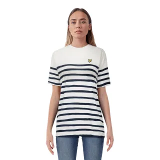 Lyle & Scott - "Breton" T-Shirt für Damen, Baumwolle (Weiß)