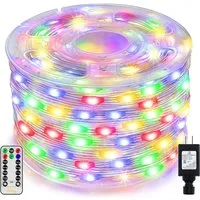 Ollny LED-Lichterkette, 400-flammig, Hochwertige IP67 Festlichter: Wasserdicht, 8 Modi & Timer-Funktion