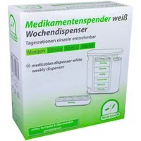 Medi-Inn Pillendose Wochendispenser 7 Tage, weiß, 11,5 x 13 x 4,5 cm
