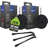 Schwalbe Fahrradschlauch 2x Schwalbe Fahrradschlauch 27,5 28 29" SV19 (40/62-584/635) + Heber