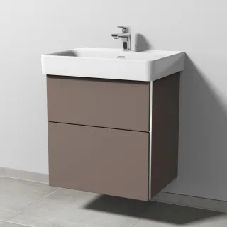 Sanipa 3way Waschtischunterbau zu Laufen Pro S Waschtisch mit 2 Auszügen, Taupe-Matt BP7661T