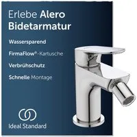 Ideal Standard Bidetarmatur Alero FirmaFlow® Kartusche, Wassersparend, EasyFix® Schnellmontagesystem