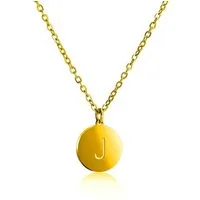 Kim Johanson Kette mit Anhänger Buchstaben A-Z in Gold (1-tlg), Halskette mit verstellbarer Gesamtlänge