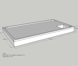 Neuesbad Wannenträger für Kaldewei Superplan XXL 180x100x5,1 SD21059