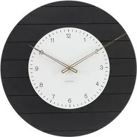 ONZENO Wanduhr THE PANDA. 50x50x1.1 cm (handgefertigte Design-Uhr)