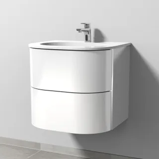 Sanipa 4balance Keramik-Set mit 2 Auszügen, Weiß-Glanz, DL40178 DL40178