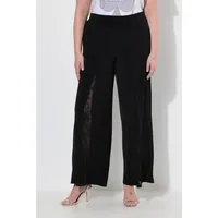 MIAMODA Schlupfhose Hose weit und gerade Spitzeneinsatz