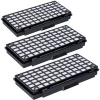 McFilter HEPA-Filter 3x passend für Siemens VSQ5X1230 Q5.0 Extreme Silence Power, Staubsauger, passgenau, schwarz, wie 00577303
