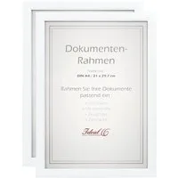 IDEAL TREND Bilderrahmen 2er 3er 5er 10er Pack Dokument Bilderrahmen 21x29,7 DIN A4 Urkunde Fot, für 2 Bilder (2 St)