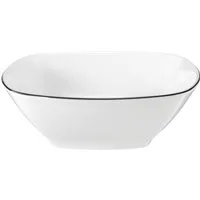Seltmann Weiden Dessertschale Lido Black Line, Porzellan, (1-tlg), Schale eckig 15 cm