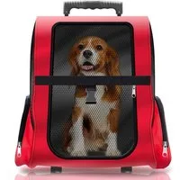 all Pets United Tiertransporttasche All Pets United Pet Carrier & Dog Trolley – Foldable Pet Backpack, Tier-Trolley Haustier-Rucksack mit Teleskoparm