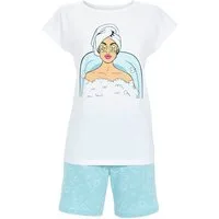 Ringella Shorty mit Motivdruck und Shorts mit bequemem Dehnbund (2 tlg) 100% Baumwolle