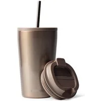 MAMEIDO Thermobecher, Edelstahl, Kunststoff, Silikon, doppelwandig isoliert, auslaufsicher in 350ml, 470ml, 700ml & 1200ml
