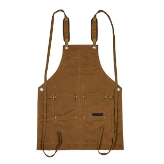 Extra large Style Apron Thick Canvas Suitable for Woodworkers Electricians Gardeners Black/Camel Sturdy Protective Workw