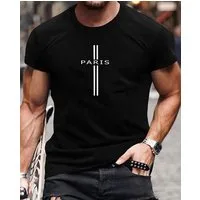 RMK T-Shirt Herren Shirt Rundhals Basic "PARIS France" aus Baumwolle