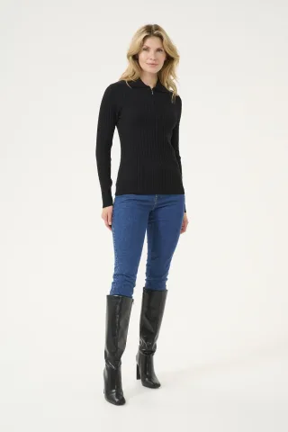 Strickpullover Tight fit black