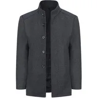 Allthemen Kurzmantel mit abnehmbarer dicker Weste Herren Wintermantel kurze Wolljacke