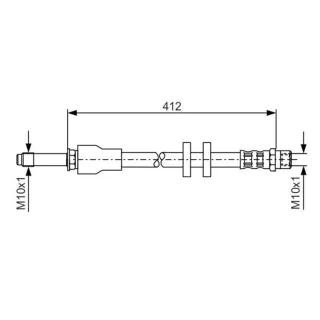 Bosch Bremsschlauch vorne links Volvo Xc90