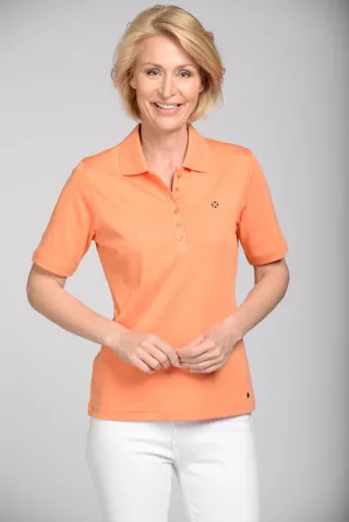 CLARINA - NOS Polo-Shirt, 1/2 Arm, uni 450 pfirsich - Gr. - 48
