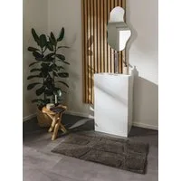 benuta Badematte Nehir, Höhe 6 mm, Baumwolle, rechteckig, 100% Baumwolle, handgeknüpft, Abstrakt, Minimalistisch, Badezimmer