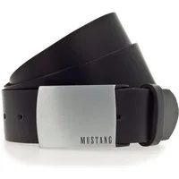 MUSTANG Koppelgürtel "Randy" Rindleder mit Pull-Up Effekt, Logo auf der Koppelschließe, 4 cm