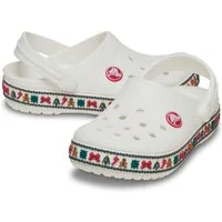 Crocs Crocband Holiday Clog T Clog Weihnachtsschuh, Hausschuh mit buntem Festive Print