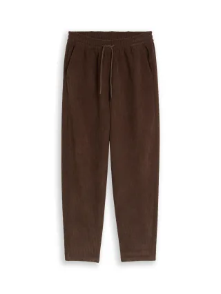 Denim Tom Tailor - Barrel Cordhose mit Kordelzug cool dark brown - Gr. - XS