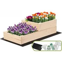 Modo24 Hochbeet ZP07 Kräuterbeet, Gartenbeet, Pflanzkasten, Blumenbeet, Gemüsegarten, für Garten und Terrasse, Kiefernholz Massivholz, Höhe 36 cm, 3 Farben