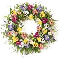 FOUORTUNATE-BEE Dekokranz Frühlings-Blumenkranz für die Haustür, 50 cm