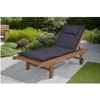 GartenHero Liegenauflage Klassische Liegenauflage in anthrazit mit 8 cm Polsterung, (1 St)