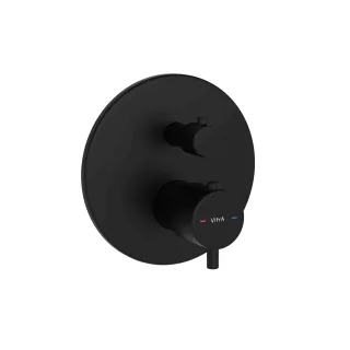 VitrA Flow Soft Wannenfüll- und Brausethermostat V-Box Unterputzmontage Schwarz Matt,A4325836EXP A4325836EXP