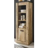 Furn.Design Midischrank Stove (Badschrank in Used Wood, 51 x 146 cm) 5 Fächer, Soft-Close