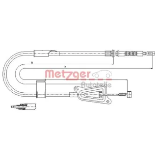 Metzger Handbremsseil hinten rechts Nissan Almera 2 N16