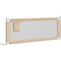 Bellabino Bettschutzgitter Drina höhenverstellbar 69–99 cm (150 cm breit, Beige, mit Sicherheitsgurt), Rausfallschutz, klappbar & kombinierbar, verfügbar in B 150/180/200 cm
