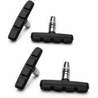 BAYLI V-Brake 4 Stück Fahrrad Bremsen Set für Shimano, 2 Paar Bremsschuhe schwarz