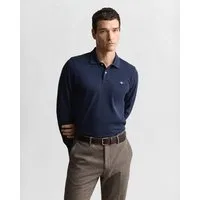 Gant Poloshirt REG SHIELD LS PIQUE RUGGER mit Logotickerei auf der Brust