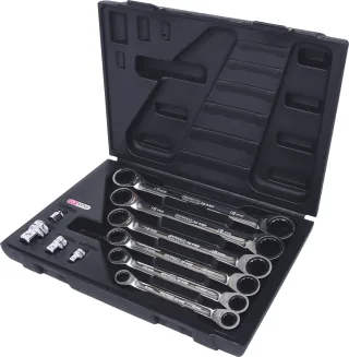 KS Tools GEARplus Doppel-Ratschenringschlüssel-Satz, 10-tlg 8-19mm - 503.4560