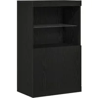 vidaXL Sideboard LED-Sideboard Schwarz 60 x 37 x 100 cm Holzwerkstoff (1 St)