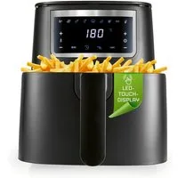 GOURMETmaxx Heißluftfritteuse 4 L Airfryer, Fritteuse mit Touchscreen, 1300 W, 9 Funktionen 8 Programme Minibackofen Pommes Steak nahezu ohne Fett