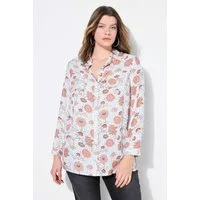 Studio Untold Hemdbluse Hemdbluse Boxy Shape Flower-Print