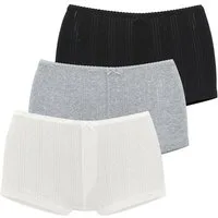 Vivance Panty (3er-Pack) aus feiner Pointelle-Ware, reine Baumwolle
