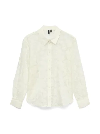 VERO MODA - VMKOVA LS SHIRT WVN Cloud Dancer - Gr. - XS