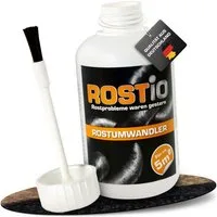 Rostio Rostschutzgrundierung Rostio Rostumwandler & Grundierung, Rostkonverter mit Pinsel 250 ml, {Rostumwandler & Grundierung in einem. Kein abwaschen erforderlich.}