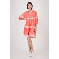Monari Blusenkleid mit kontrastfarbener Spitze