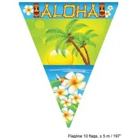 Das Kostümland Girlande Aloha Hawaii Party Artikel zur Dekoration - Flagge