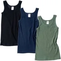 HERMKO Unterhemd 2800 (Pack, 3er) 100 % Bio-Baumwolle, Knaben Tank Top, hergestellt in EU, Feinripp